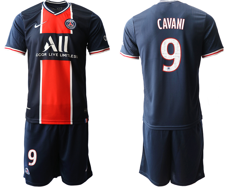 Men 2020-2021 club Paris St German home #9 blue Soccer Jerseys2